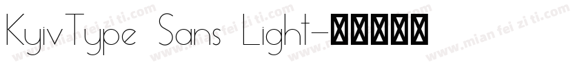 KyivType Sans Light字体转换